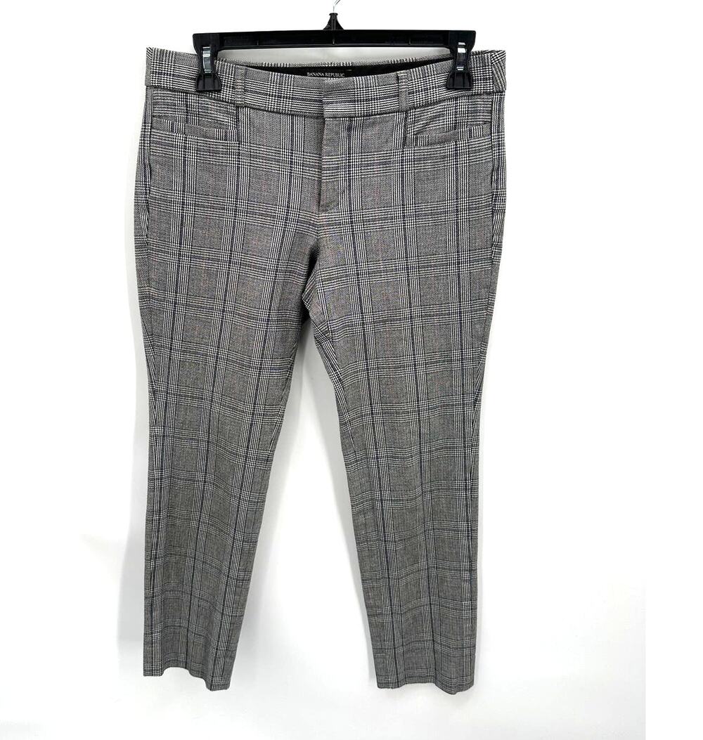 BANANA REPUBLIC Plaid Sloan Ankle Dress Trouser Pants // 2